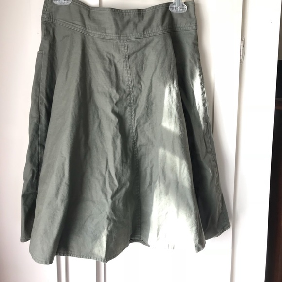 Army green Cotton Skirt by JKLA - Picture 7 of 7